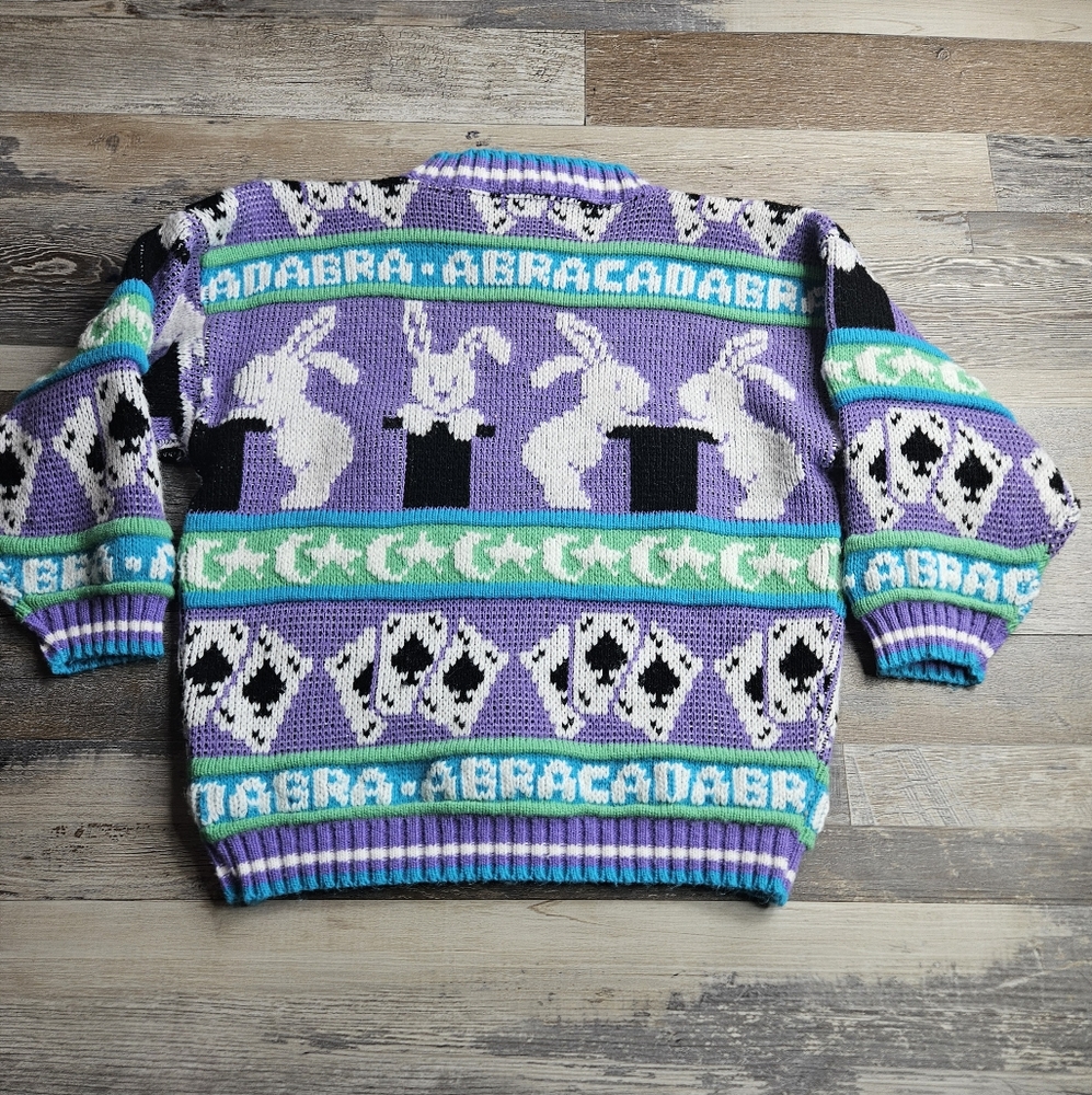Pepperoni Vintage Sweater Youth Sweater Small Size 4 Rabbit In Hat Magic